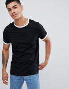 Asos Design T-shirt With Contrast Ringer - Multi