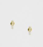 Kingsley Ryan Sterling Silver Gold Plated Rhinestone Climber Earrings