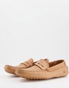 Lacoste Concours Craft Drivers In Tan Leather-brown