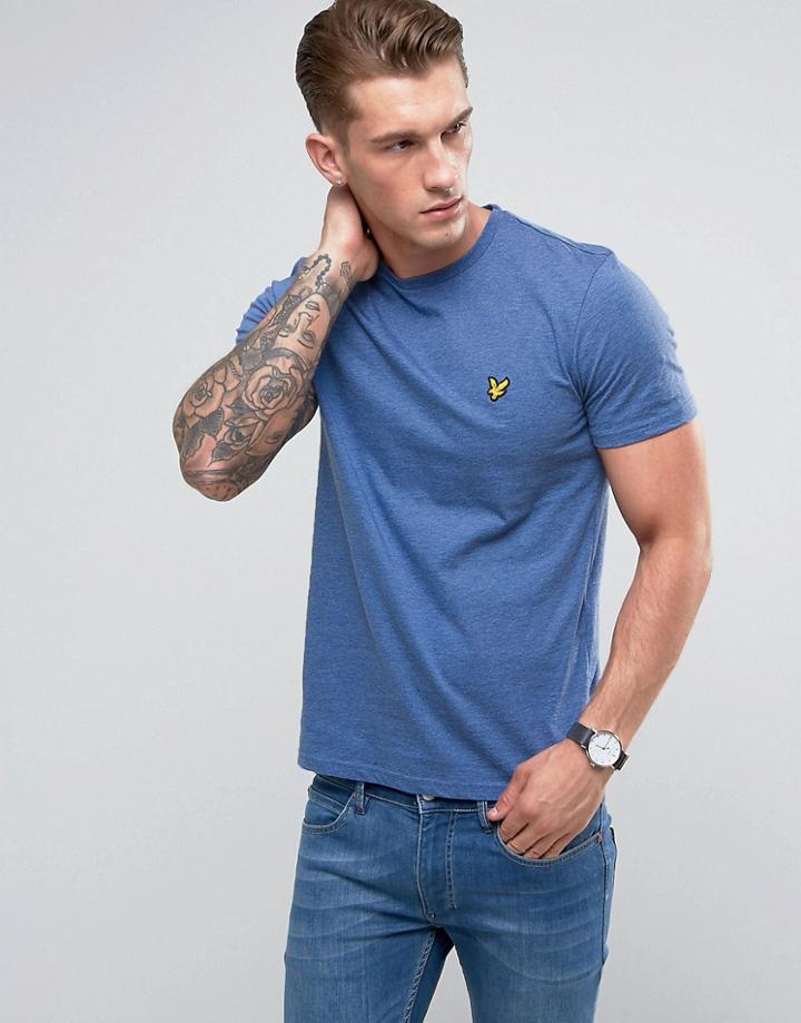 Lyle & Scott Logo T-shirt Blue Marl - Blue