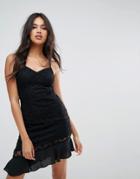 Missguided Polka Dot Cami Mini Dress - Black