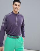 Adidas Golf Half Zip Sweat In Purple Cd9940