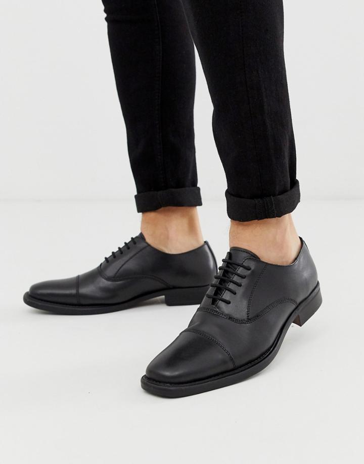 Redfoot Leather Chunky Sole Shoe In Black