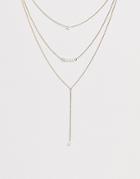 Johnny Loves Rosie Triple Layered Necklace In Gold - Gold