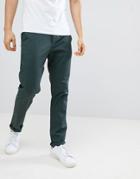 Asos Design Slim Chinos In Bottle Green - Green