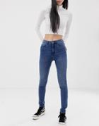 Only High Waist Skinny Jean-blue