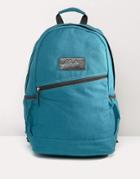 Heist Canvas Backpack With Leather Trims - Green