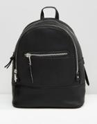 Mango Zip Detail Backpack - Black