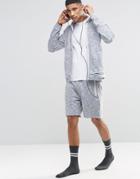 Hugo Boss Lounge Shorts In Marl Regular Fit - Gray