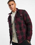 Dickies Sacramento Sherpa Lined Shirt In Maroon-red