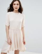 Vero Moda Short Sleeve Smock Dress - Cream