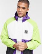 Bershka Lightweight Jacket With Color Block In Purple