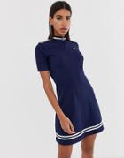 G-star Cergy Organic Cotton Fitted Dress With High Neck & Zip - Multi