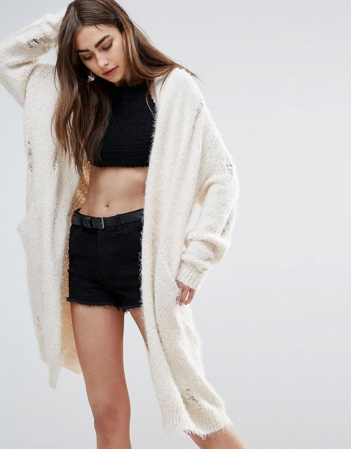 Raga Hunter Longline Cardigan - Cream
