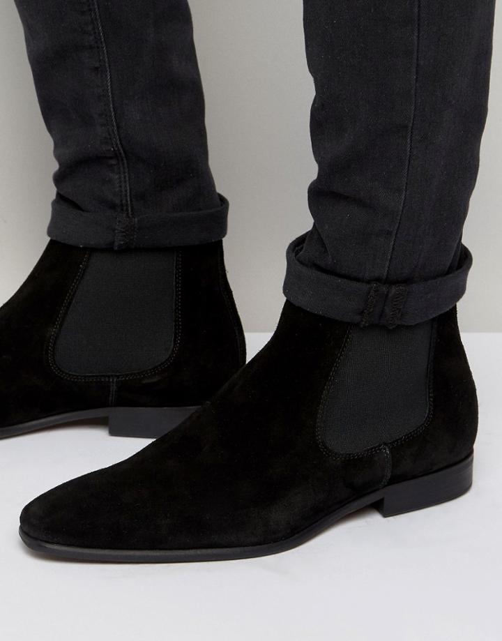 Kg Kurt Geiger Francis Suede Chelsea Boots - Black