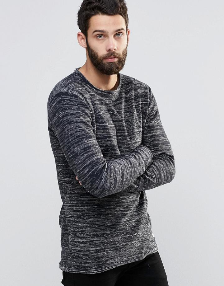 Only & Sons Spacedye Knitted Sweater - Navy