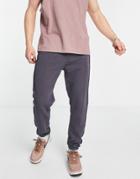 The Couture Club Spliced Sweatpants In Charcoal With Gothic Detailing - Part Of A Set-gray
