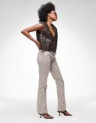 Asos Design Flare Jeans In Snake Print-multi