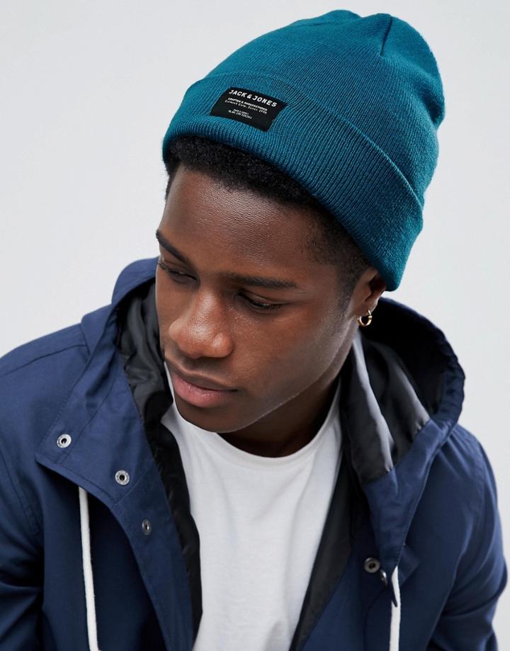 Jack & Jones Beanie In Navy - Navy