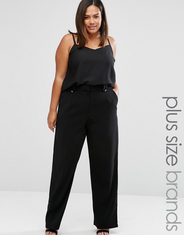 Elvi Plus Tailored Pants - Black