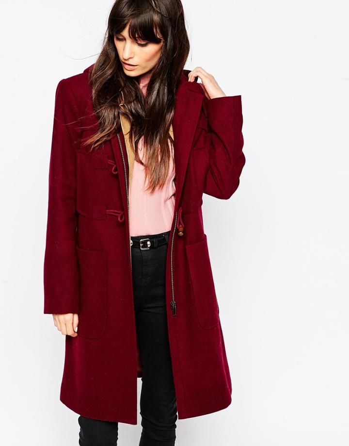 Asos Duffle Coat In Longline - Gray $95.50