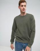 Farah Pickwell Slim Fit Garment Dyed Sweat In Green - Green