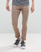 Loyalty And Faith Skinny Fit Jeans With Light Abbrasions In Stone - Stone