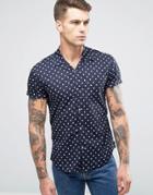 Scotch And Soda Printed Hawaii Shirt - Navy