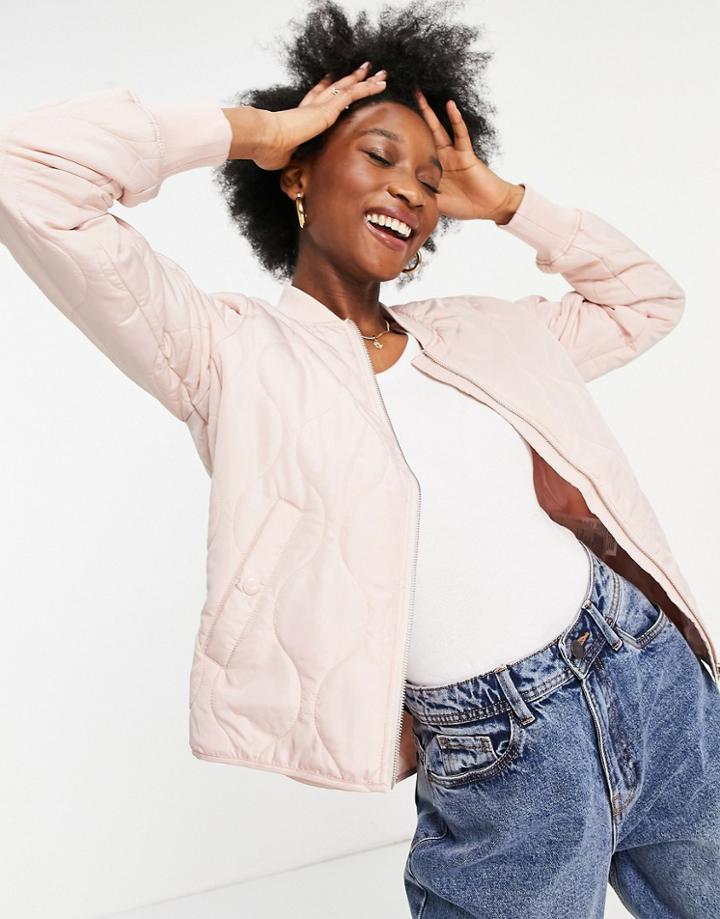 Vero Moda Bomber Jacket In Rose Pink