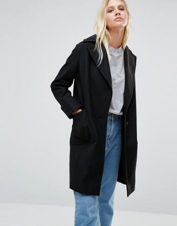 Cooper & Stollbrand Drop Break Coat In Black - Black