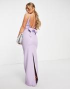 Trendyol Wrap Maxi Dress In Lilac-purple
