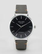 Reclaimed Vintage Inspired Leather Watch In Grey 42mm Exclusive To Asos - Gray