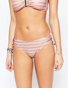 Ted Baker Rose Gold Stripe Bikini Bottoms - Pink