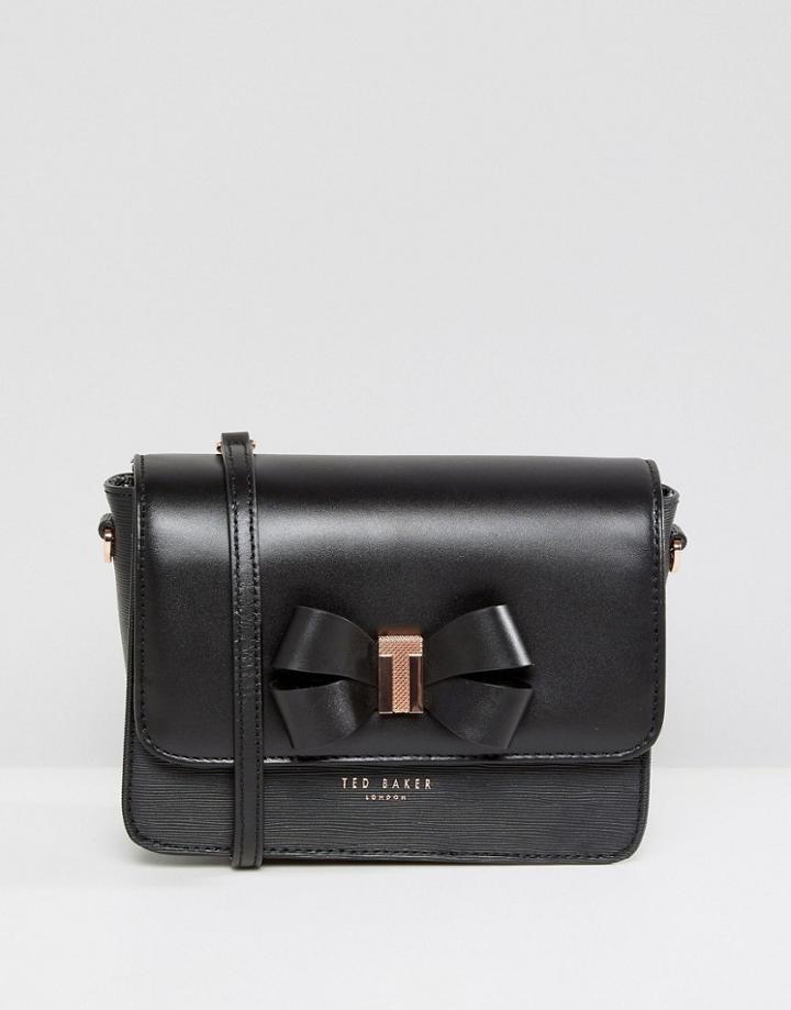 Ted Baker Leather Bow Cross Body Bag - Black