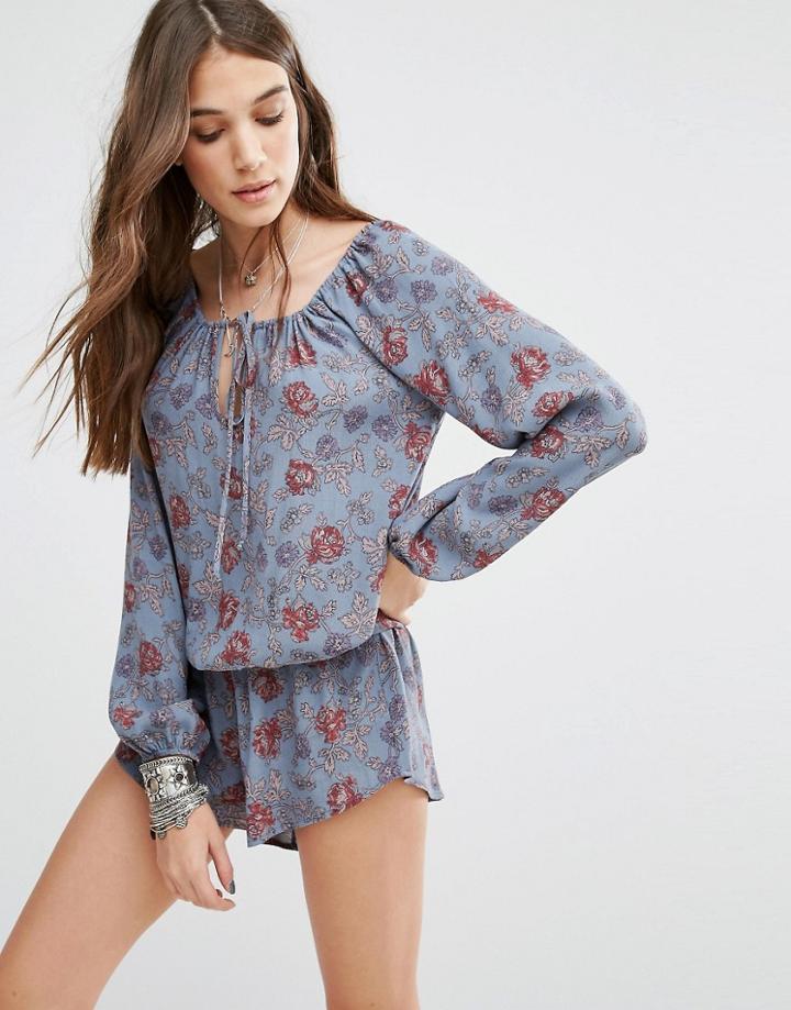 Honey Punch Floral Romper - Multi