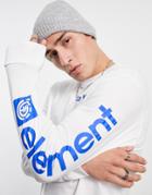 Element Joint Back Print Long Sleeve T-shirt In White