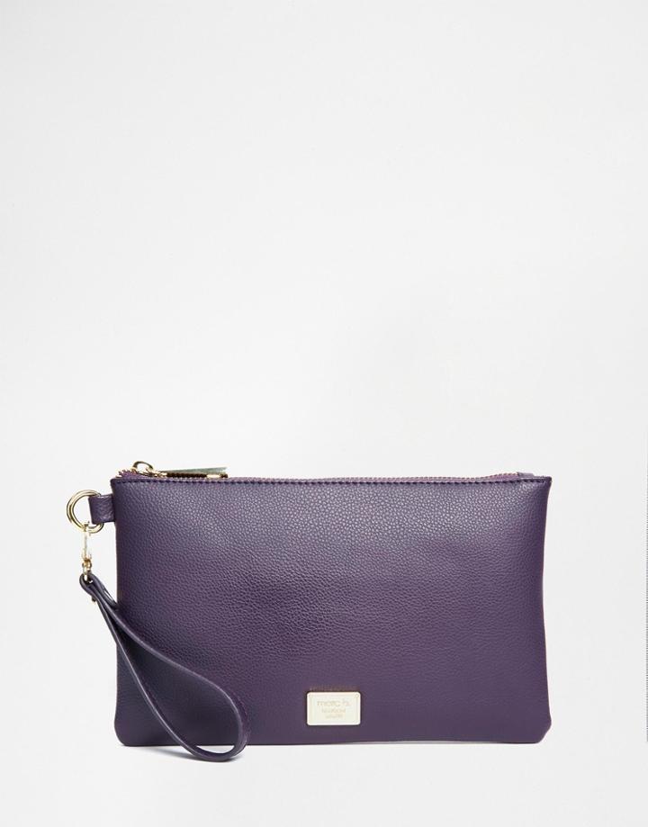 Marc B Zip Top Pouch With Wristlet In Indigo - Indigo