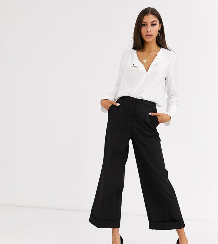 Asos Design Tall Mix & Match Tailored Clean Culotte-black