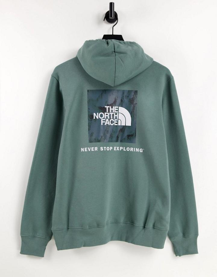 The North Face Nse Back Print Box Hoodie In Green
