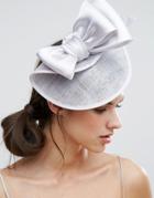 Vixen Bow Detail Fascinator Hat - Silver