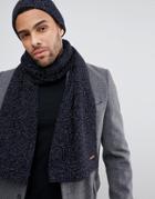 Ted Baker Tescarf Scarf In Ribbed - Navy