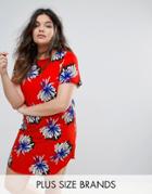 Alice & You Bold Tropical Shift Dress - Red