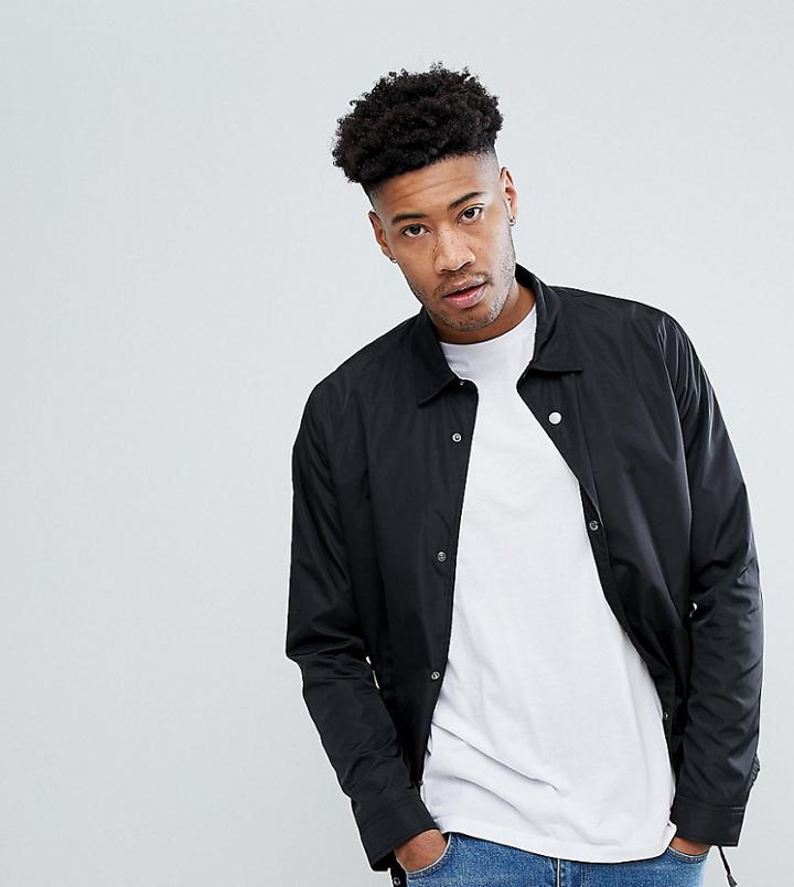 Asos Tall Coach Jacket In Black - Black