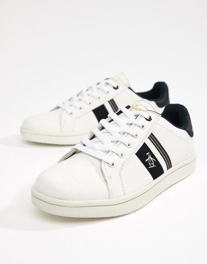 Original Penguin Steadman Retro Sneaker In White - White