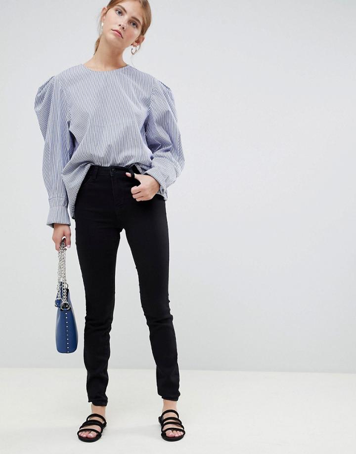 Jdy Ulle High Rise Skinny Jeans-black