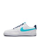 Nike Court Vision Low Sneakers In White/turquoise