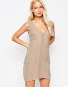 Walter Baker Toni Sheer Panel Beaded Dress