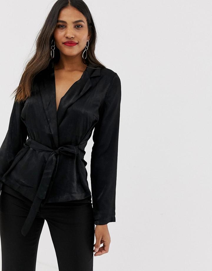 Vila Wrap Blazer - Black