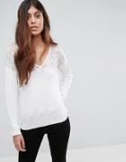 Vero Moda Tie Back Sweater - White