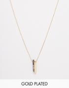 Wolf & Moon Shift Necklace - Gold